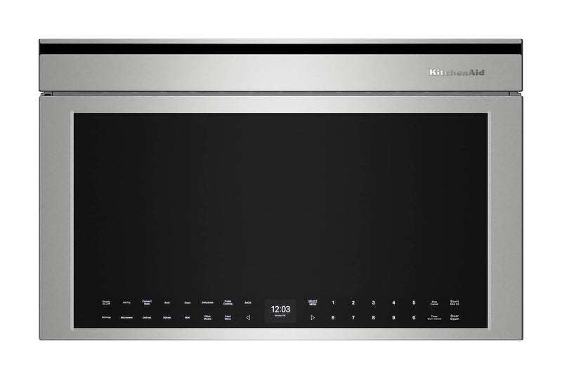KitchenAid 1.1-cu ft 950 -Watt 29.87-in Air Fry Built-In Microwave (PrintShield Stainless)