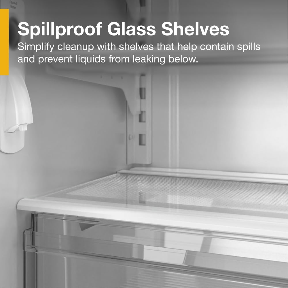 Whirlpool Counter-Depth 20-cu ft 3 -Door 36-in Wide French Door Refrigerator with Ice Maker with Water and Ice Dispenser ( White ) ENERGY STAR Certified