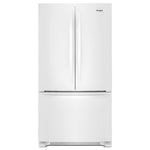 Whirlpool Counter-Depth 20-cu ft 3 -Door 36-in Wide French Door Refrigerator with Ice Maker with Water and Ice Dispenser ( White ) ENERGY STAR Certified