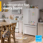 Whirlpool Counter-Depth 20-cu ft 3 -Door 36-in Wide French Door Refrigerator with Ice Maker with Water and Ice Dispenser ( White ) ENERGY STAR Certified