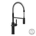 Moen Joric Matte Black Single Handle Deck-mount Pull-down Kitchen Faucet with Sprayer (Includes Deck Plate)