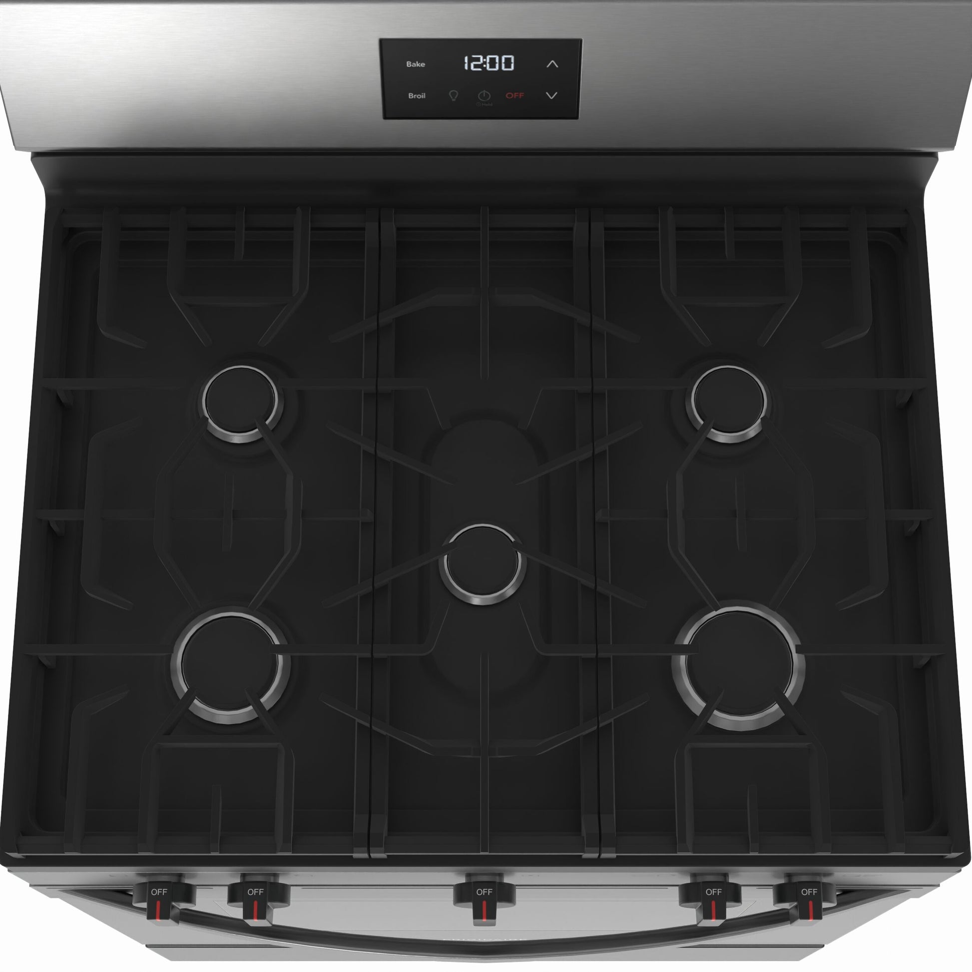 Frigidaire 30-in 5 burners 5.1-cu ft Freestanding Natural Gas Range ( Stainless Steel )