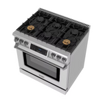 Thor Kitchen 36-in 6 burners 6-cu ft Air Fry Convection Oven Freestanding Natural Gas Range (Stainless Steel), TRG3601 *JR2510, Retail: $4,999.00, FINAL PRICE: $3,199.99 + TAX