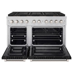 ZLINE KITCHEN & BATH Paramount 48-in 4.2-cu ft / 2.5-cu ft Convection Oven Freestanding Double Oven Dual Fuel Range ( Stainless Steel