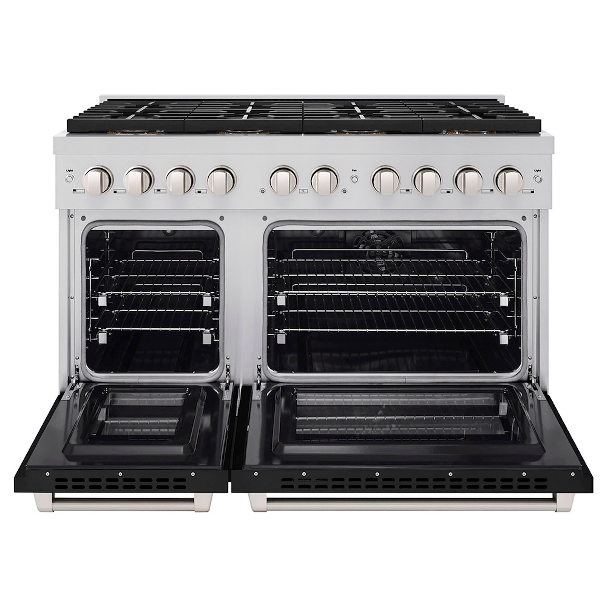 ZLINE KITCHEN & BATH Paramount 48-in 4.2-cu ft / 2.5-cu ft Convection Oven Freestanding Double Oven Dual Fuel Range ( Stainless Steel )