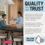 Delta Trask Gold Champagne Bronze Single Handle Deck-mount Pull-down Kitchen Faucet with Sprayer (Includes Deck Plate)