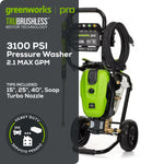Greenworks Industrial Grade 3100-PSI 2.1-GPM Cold Water Electric Pressure washer with 5 Spray Tips