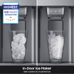 Samsung 27.4-cu ft Standard-Depth 36-in Wide Side-by-Side Refrigerator with Ice Maker ,Water and Ice Dispenser (Fingerprint Resistant Stainless Steel)