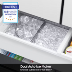 Samsung Bespoke Standard-Depth Beverage Center 30.1-cu ft 3-Door French Door Refrigerator with Dual Ice Maker with Water Dispenser (White Glass), RF30BB660012 *BG, MSRP: $3,099.00, FINAL PRICE: $1,299.99 + TAX