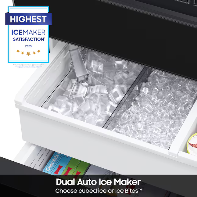 Samsung Bespoke Standard-Depth 28.6-cu ft 4-Door 36-in Smart Compatible French Door Refrigerator with Dual Ice Maker with Water Dispenser (Fingerprint Resistant Stainless Steel), RF90F29BECR *JR2510, Retail: $3,999.00, FINAL  PRICE: $1,999.99 + TAX