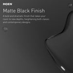 Moen Edwyn Matte Black Single Handle Deck-mount Pull-down Kitchen Faucet with Sprayer (Includes Deck Plate) (Includes Soap Dispenser)