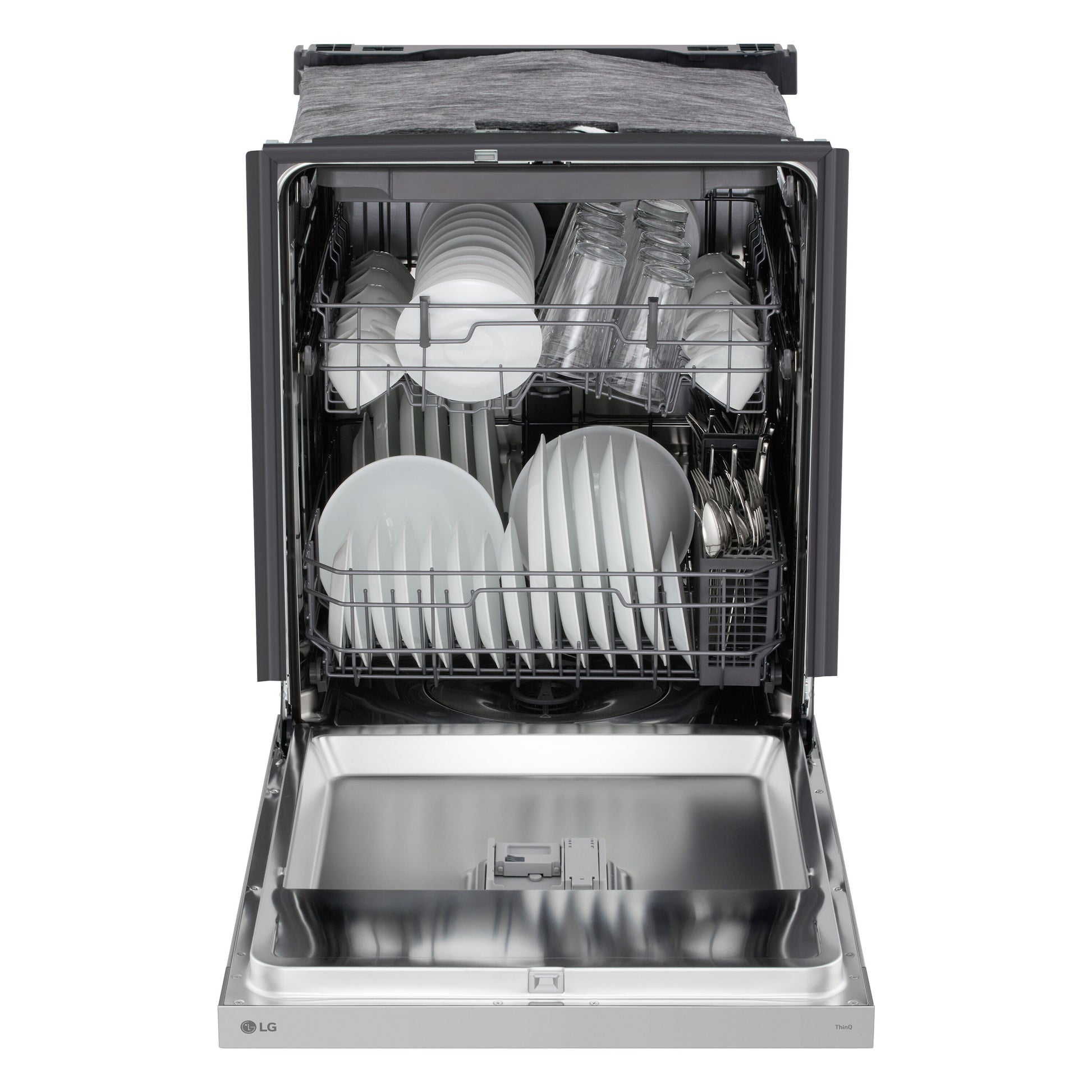 LG 24-in Front Control Built-in Dishwasher ( Printproof Stainless Steel ) With Third Rack,