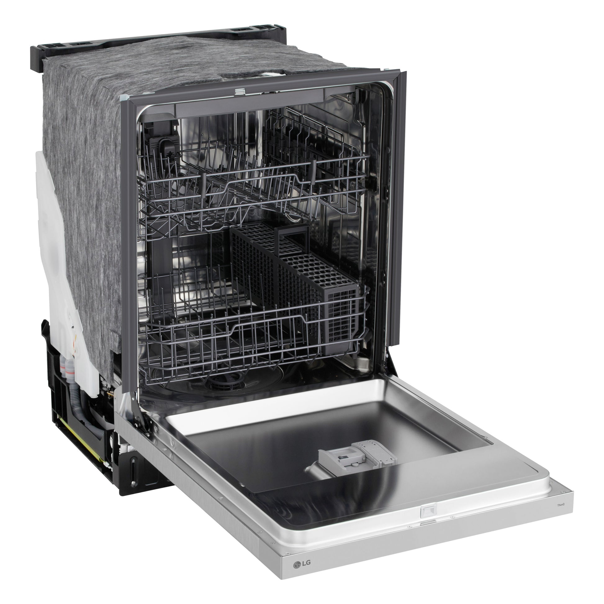 LG 24-in Front Control Built-in Dishwasher ( Printproof Stainless Steel ) With Third Rack,