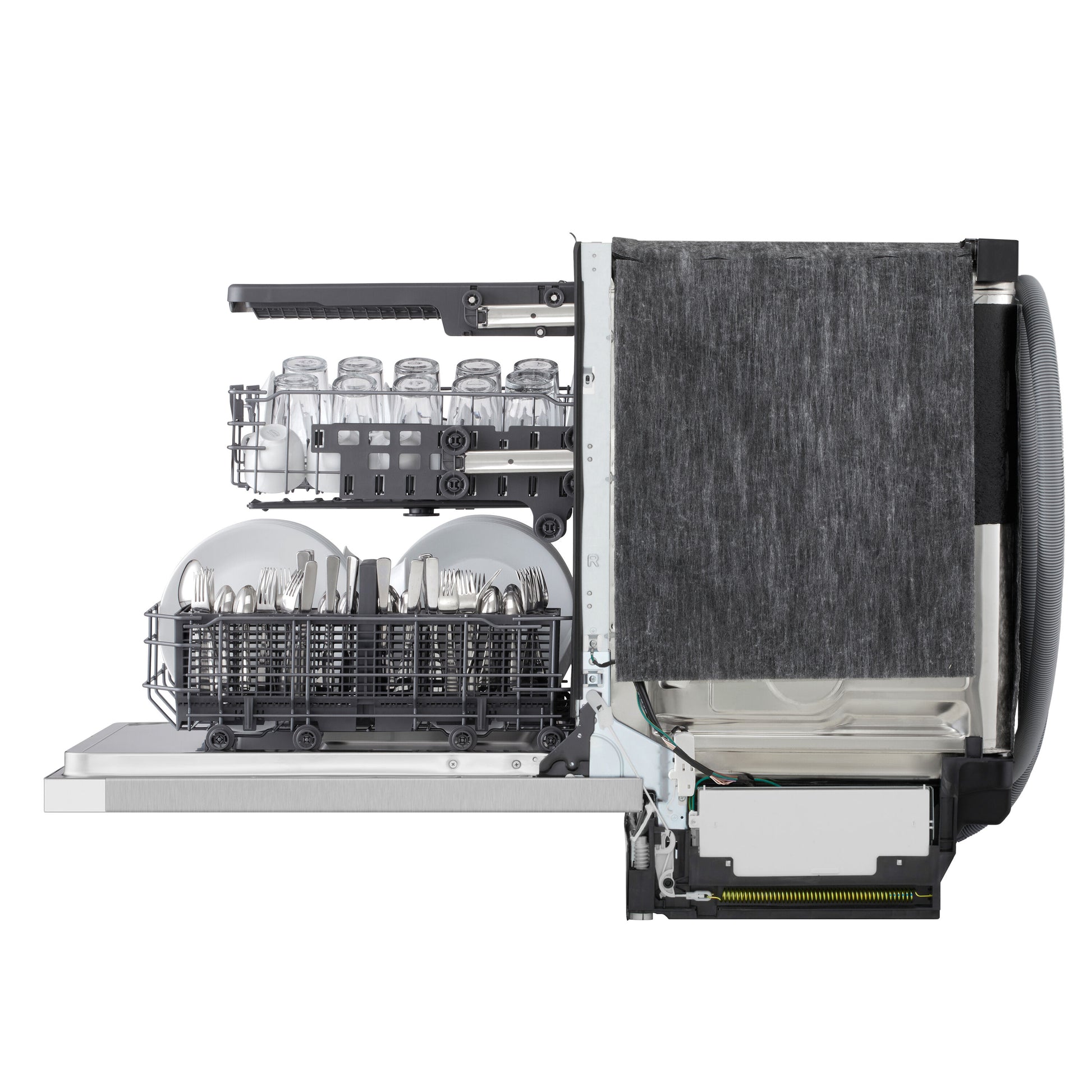 LG 24-in Front Control Built-in Dishwasher ( Printproof Stainless Steel ) With Third Rack,