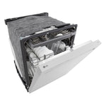 LG 24-in Front Control Built-in Dishwasher ( Printproof Stainless Steel ) With Third Rack,