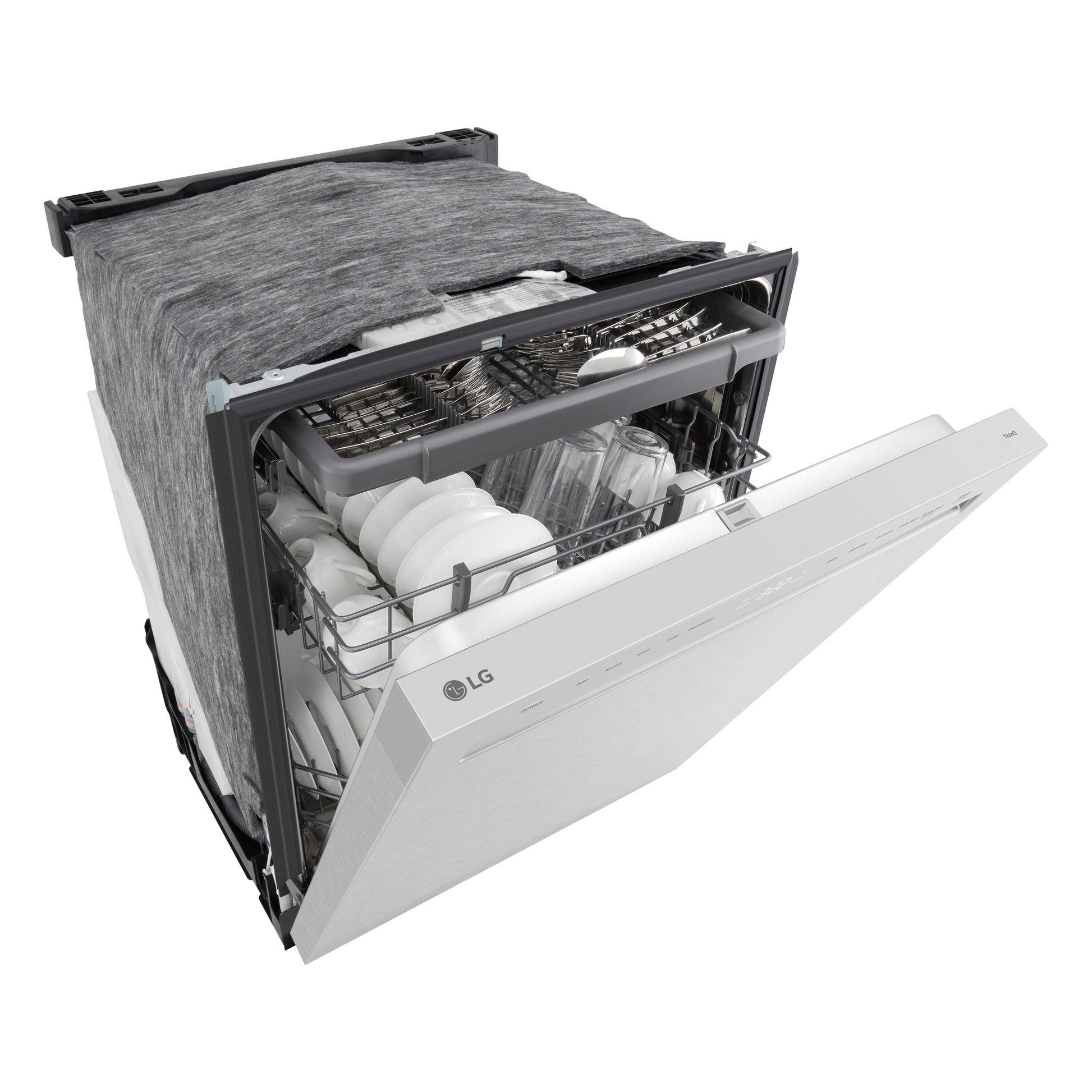 LG 24-in Front Control Built-in Dishwasher ( Printproof Stainless Steel ) With Third Rack,