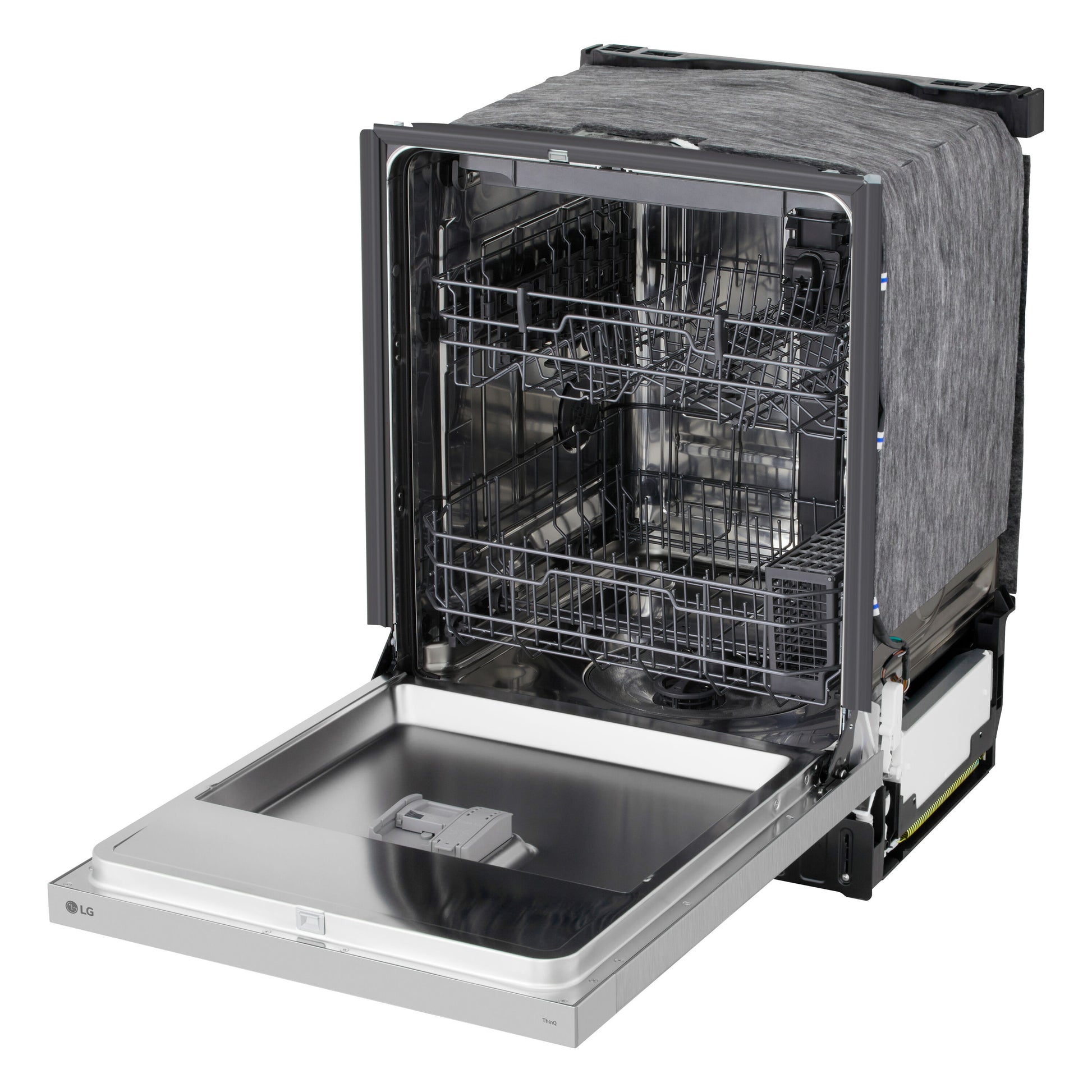 LG 24-in Front Control Built-in Dishwasher ( Printproof Stainless Steel ) With Third Rack,