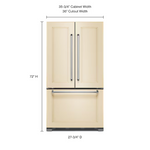 KitchenAid Counter-Depth 21.9-cu ft 3-Door 36-in French Door Refrigerator with Ice Maker with Water Dispenser (Panel Ready), KRFC302EPA *HD2510, Retail: $3,554.00, FINAL PRICE: $2,199.99 + TAX