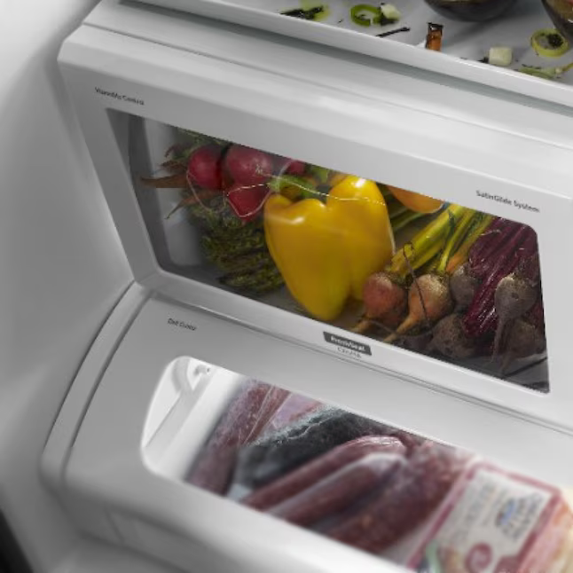 KitchenAid Counter-Depth 21.9-cu ft 3-Door 36-in French Door Refrigerator with Ice Maker with Water Dispenser (Panel Ready), KRFC302EPA *HD2510, Retail: $3,554.00, FINAL PRICE: $2,199.99 + TAX