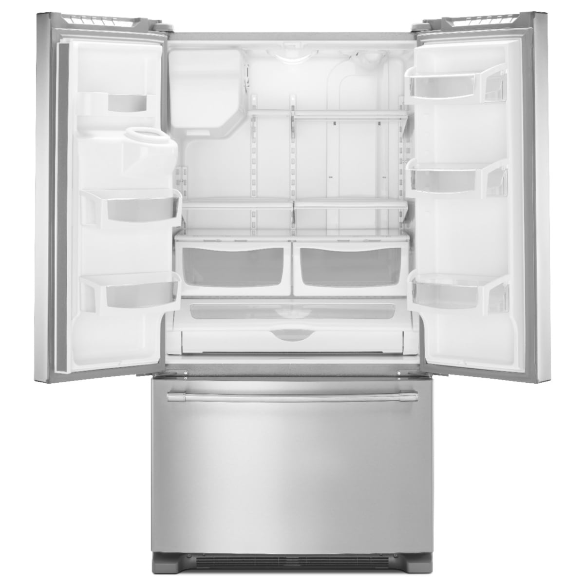 Maytag Standard-Depth 24.7-cu ft 3 -Door 36-in Wide French Door Refrigerator with Ice Maker with Water and Ice Dispenser ( Fingerprint Resistant Stainless Steel ) ENERGY STAR Certified
