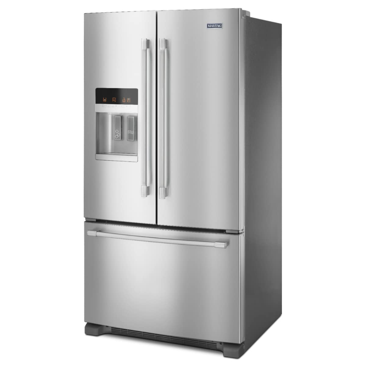 Maytag Standard-Depth 24.7-cu ft 3 -Door 36-in Wide French Door Refrigerator with Ice Maker with Water and Ice Dispenser ( Fingerprint Resistant Stainless Steel ) ENERGY STAR Certified