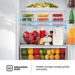 Hisense 17.2-cu ft Counter-Depth 32-in Wide Bottom-Freezer Refrigerator Fingerprint Resistant Stainless Steel ) ENERGY STAR Certified