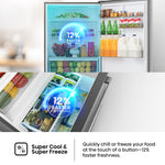 Hisense 17.2-cu ft Counter-Depth 32-in Wide Bottom-Freezer Refrigerator Fingerprint Resistant Stainless Steel ) ENERGY STAR Certified
