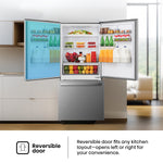 Hisense 17.2-cu ft Counter-Depth 32-in Wide Bottom-Freezer Refrigerator Fingerprint Resistant Stainless Steel ) ENERGY STAR Certified