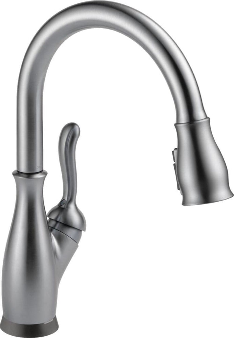 Delta Leland Touch2O Technology Kitchen Faucet with Touchless Technology in Arctic Stainless Steel