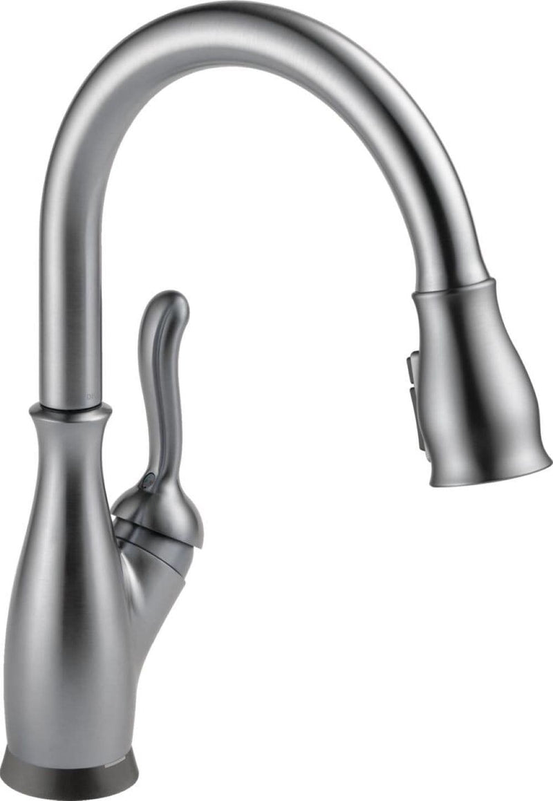 Delta Leland VoiceIQ Kitchen Faucet with Touch2O Technology with Touchless Technology in Arctic Stainless, 9178TLV-AR-DST, MRSP: $1050.75, FINAL PRICE: $ + TAX