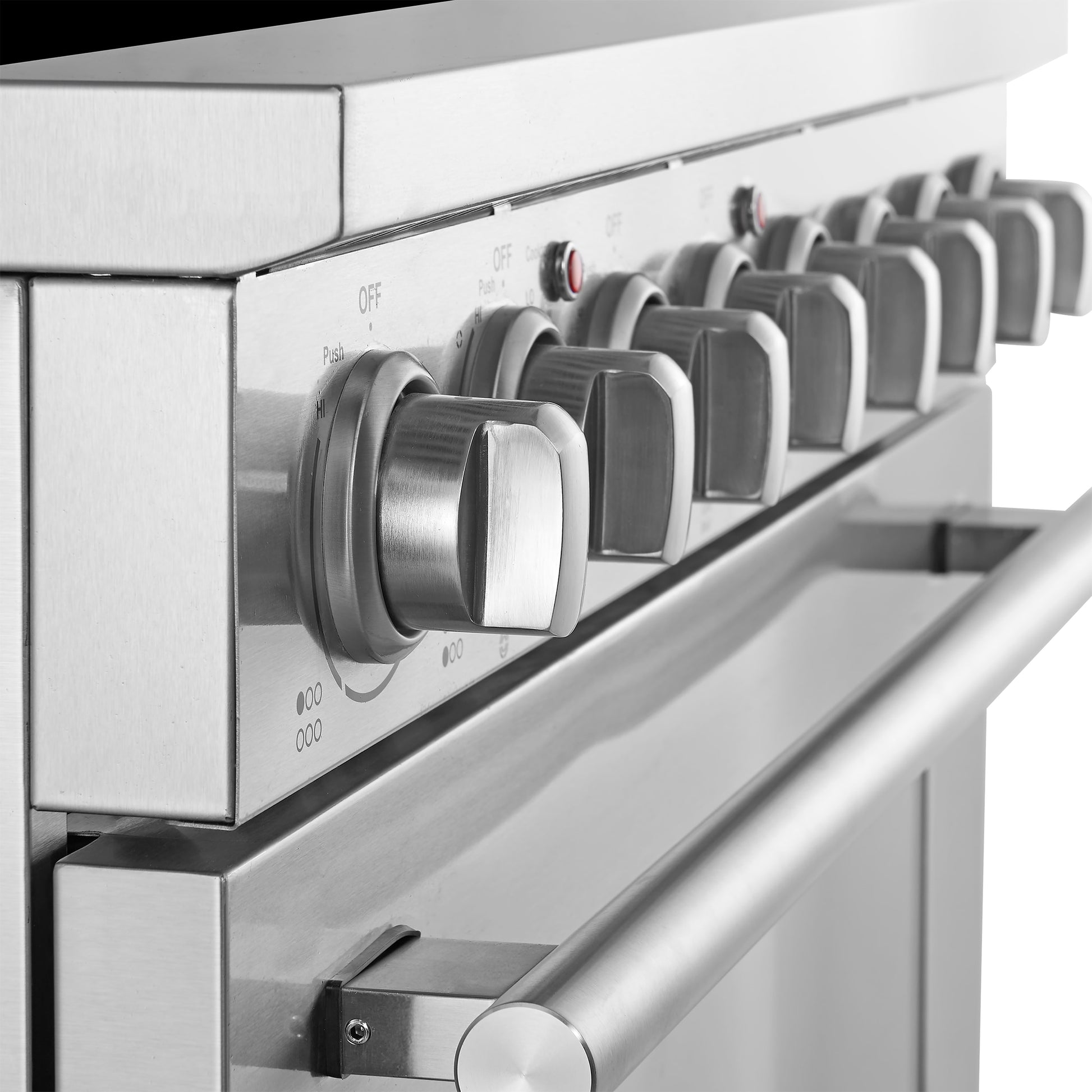 FORNO Paolo 36-in Glass Top 6 burners 5.44-cu ft Convection Oven Freestanding Electric Range ( Stainless steel