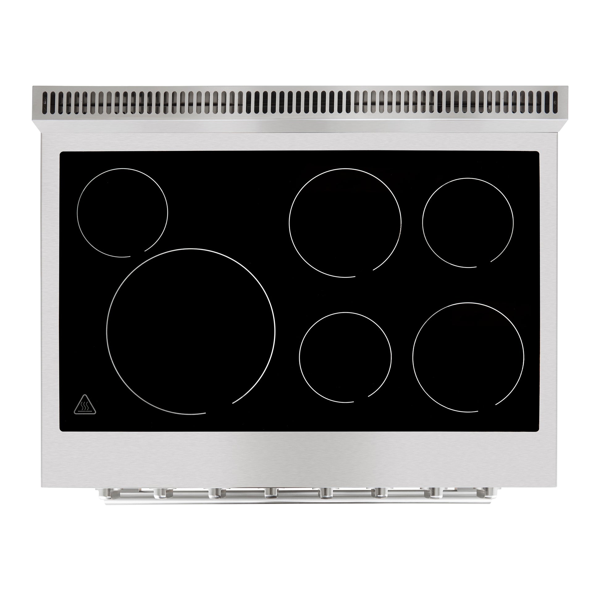 FORNO Paolo 36-in Glass Top 6 burners 5.44-cu ft Convection Oven Freestanding Electric Range ( Stainless steel