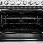 FORNO Paolo 36-in Glass Top 6 burners 5.44-cu ft Convection Oven Freestanding Electric Range ( Stainless steel
