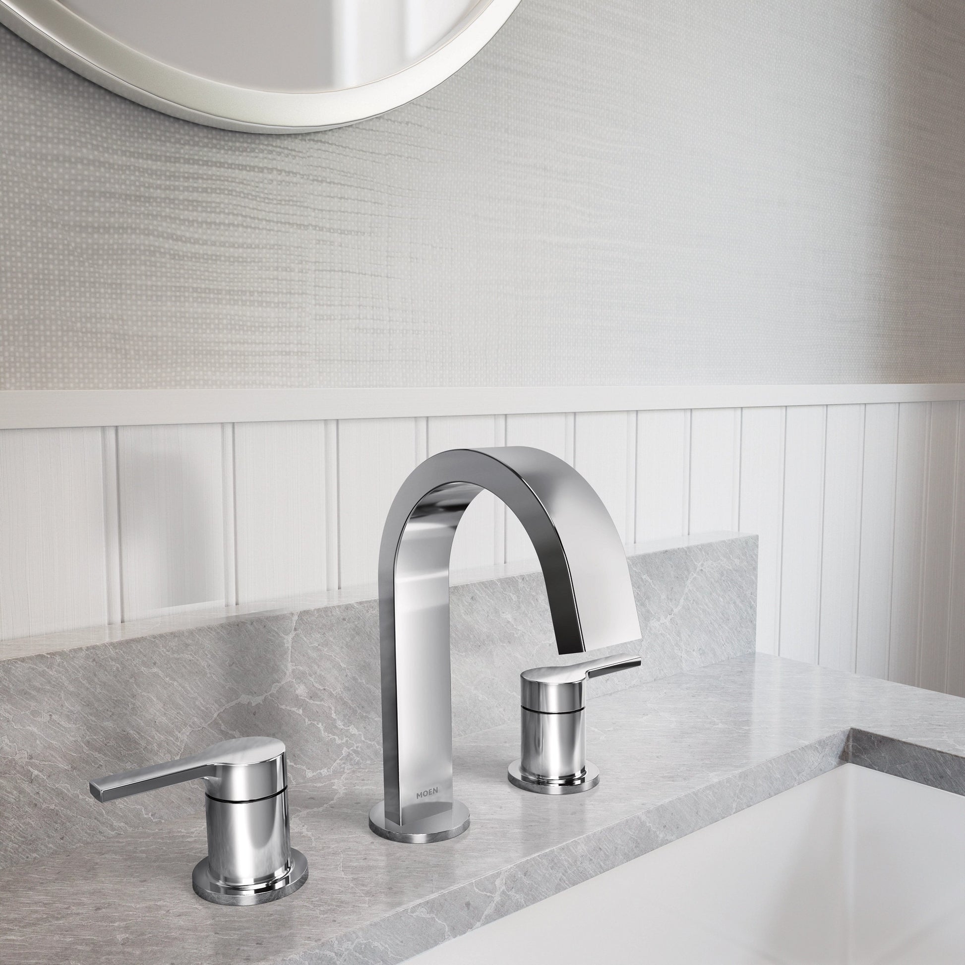 Moen Avri Chrome Widespread 2-handle WaterSense High-arc Commercial/Residential, MSRP: $159, FINAL PRICE: $99.99 + TAX