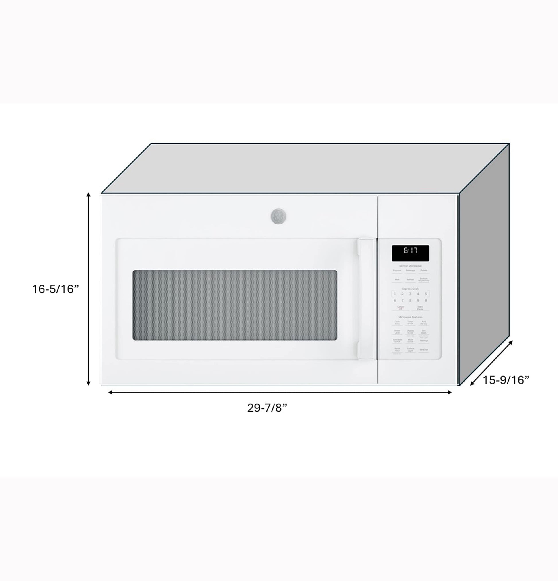 GE 1.7-cu ft Over-the-Range Microwave with Sensor Cooking ( White )