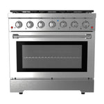 NXR Duro 36-in 6 burners 5.5-cu ft Convection Oven Freestanding Liquid Propane Gas Range ( Stainless Steel
