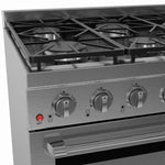 NXR Duro 36-in 6 burners 5.5-cu ft Convection Oven Freestanding Liquid Propane Gas Range ( Stainless Steel