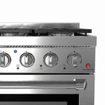 NXR Duro 36-in 6 burners 5.5-cu ft Convection Oven Freestanding Liquid Propane Gas Range ( Stainless Steel