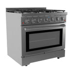 NXR Duro 36-in 6 burners 5.5-cu ft Convection Oven Freestanding Liquid Propane Gas Range ( Stainless Steel