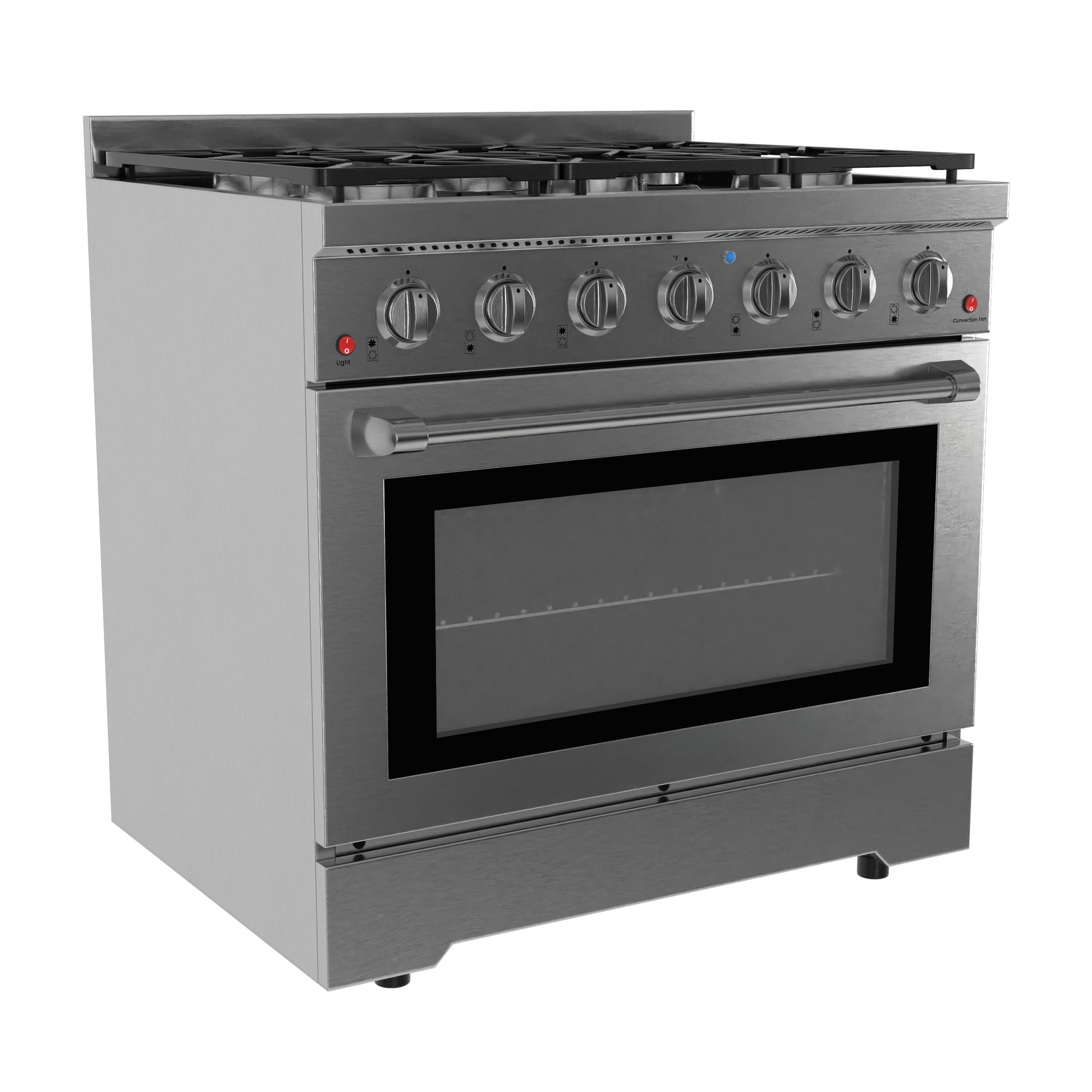 NXR Duro 36-in 6 burners 5.5-cu ft Convection Oven Freestanding Liquid Propane Gas Range ( Stainless Steel