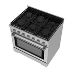 NXR Duro 36-in 6 burners 5.5-cu ft Convection Oven Freestanding Liquid Propane Gas Range ( Stainless Steel