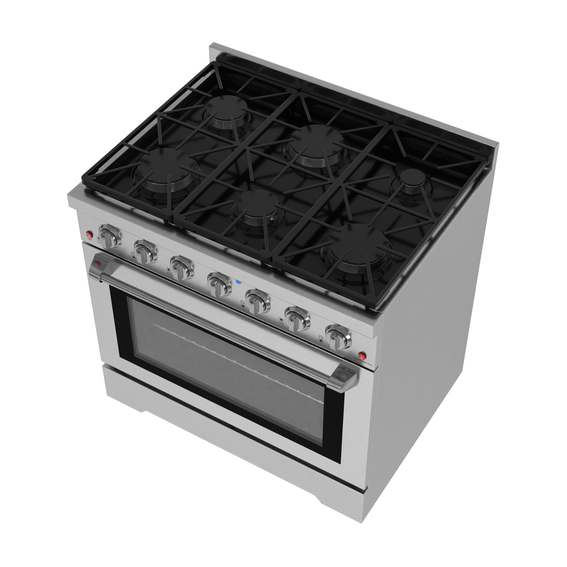NXR Duro 36-in 6 burners 5.5-cu ft Convection Oven Freestanding Liquid Propane Gas Range ( Stainless Steel