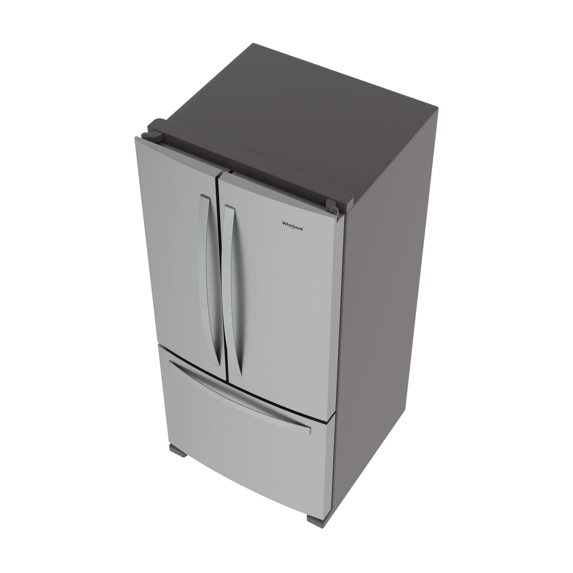 Whirlpool Standard-Depth 22.1-cu ft 3 -Door 35-in Wide French Door Refrigerator with Water Dispenser ( Stainless Steel ) ENERGY STAR Certified