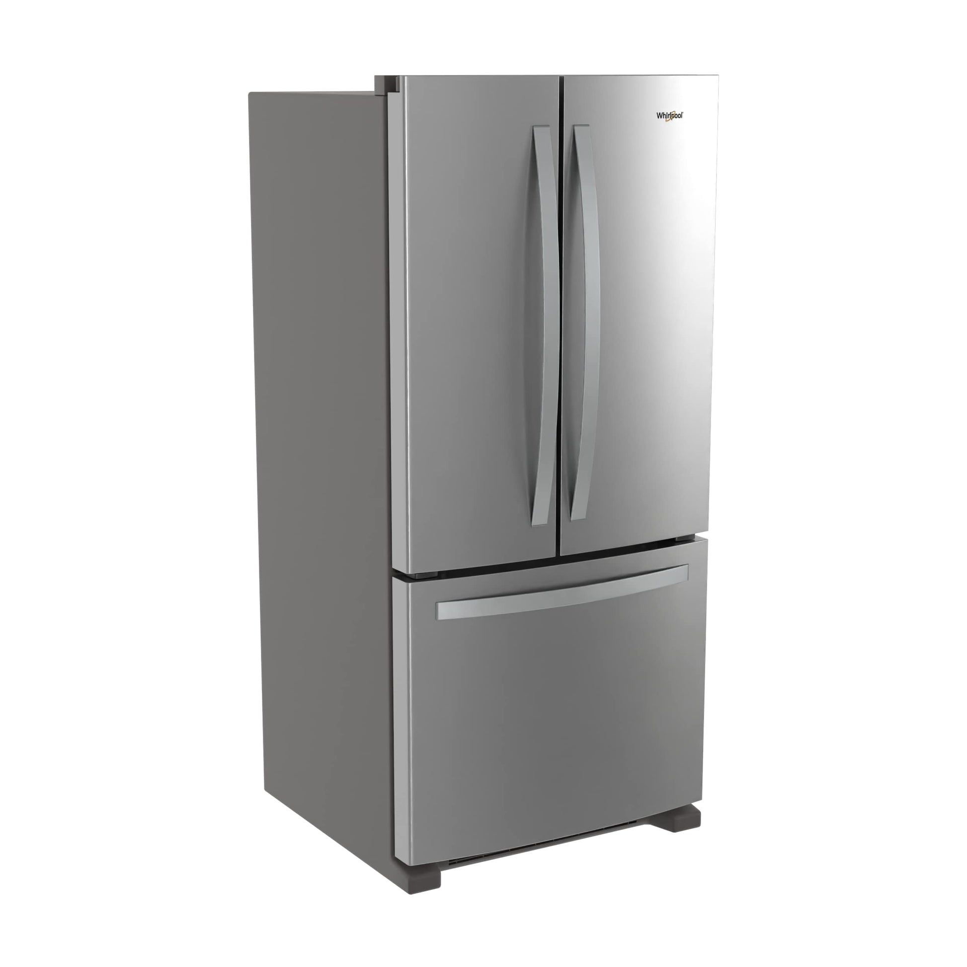 Whirlpool Standard-Depth 22.1-cu ft 3 -Door 35-in Wide French Door Refrigerator with Water Dispenser ( Stainless Steel ) ENERGY STAR Certified