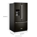 KitchenAid Standard-Depth 27-cu ft 3-Door 36-in French Door Refrigerator with Water and Ice Dispenser (Black), KRFF577KBS/03 *JR2511, Retail: $3,799.00, FINAL PRICE: $1,799.99 + TAX