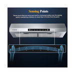 VIKIO 36-in Ducted 800-CFM Stainless Steel Under Cabinet Range Hood, HC0236A  RC13-36 #4842890  *JR2510, Retail: $338.99, FINAL PRICE: $194.99 + TAX