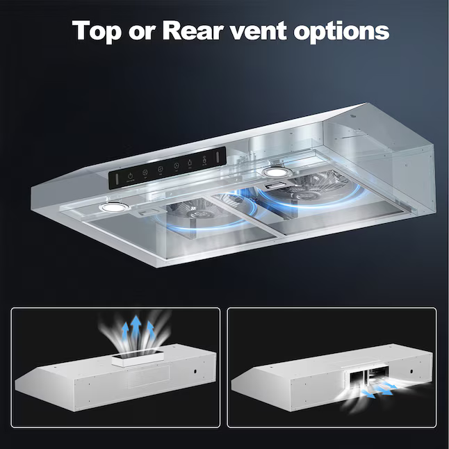 VIKIO 36-in Ducted 800-CFM Stainless Steel Under Cabinet Range Hood, HC0236A  RC13-36 #4842890  *JR2510, Retail: $338.99, FINAL PRICE: $194.99 + TAX