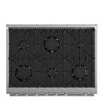 FORNO Marco 36-in 6 burners 5.32-cu ft Convection Oven Freestanding Natural Gas Range ( Stainless Steel )