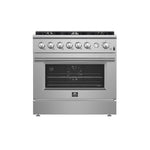 FORNO Marco 36-in 6 burners 5.32-cu ft Convection Oven Freestanding Natural Gas Range ( Stainless Steel )