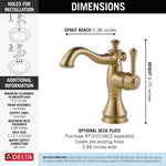 Delta Cassidy Single Handle Bathroom Faucet in Champagne Bronze, 597LF-CZMPU, MRSP: $685, FINAL PRICE: $ + TAX